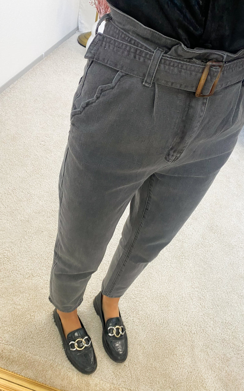 Jeans mom gris MAKAMA