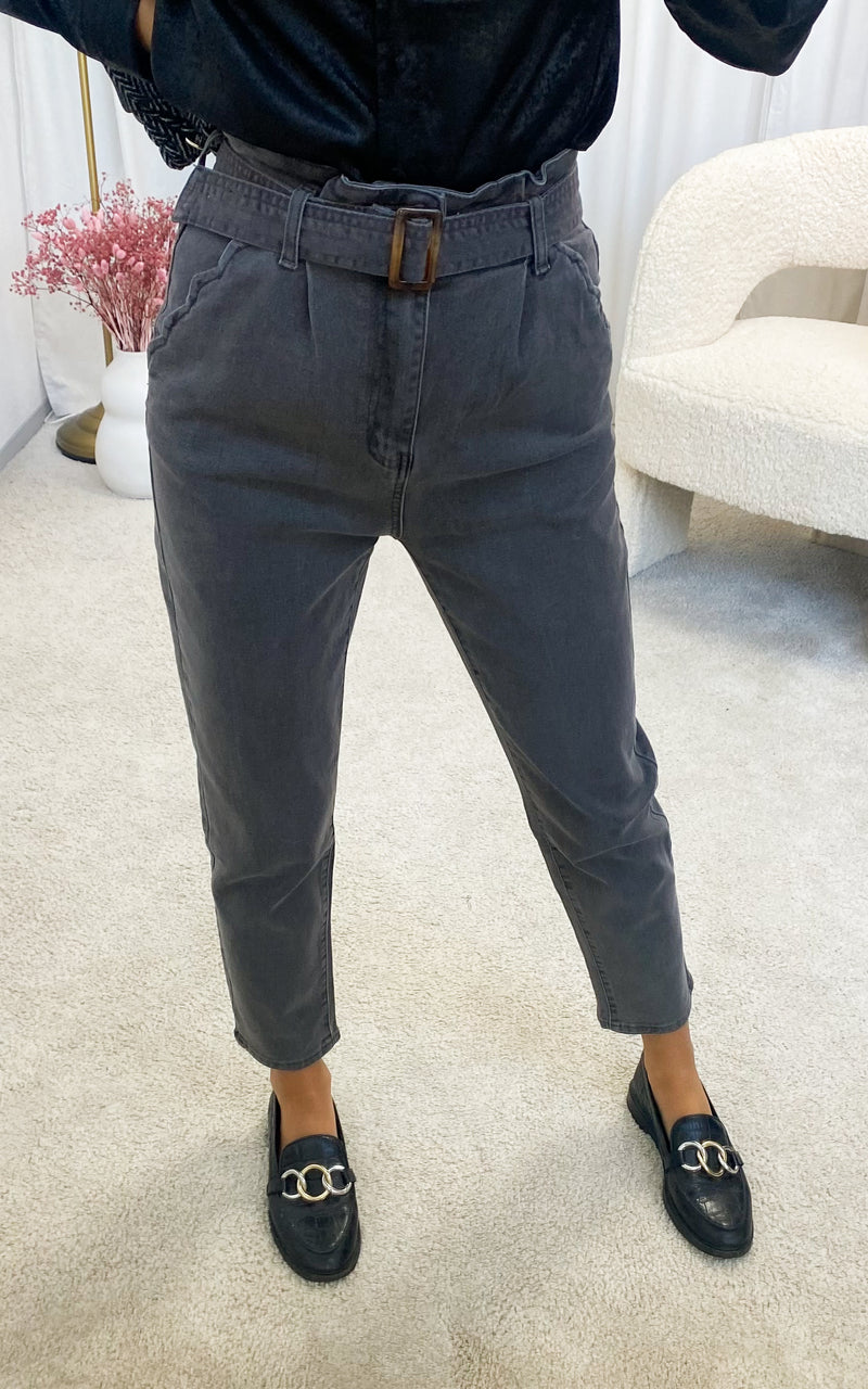 Jeans mom gris MAKAMA