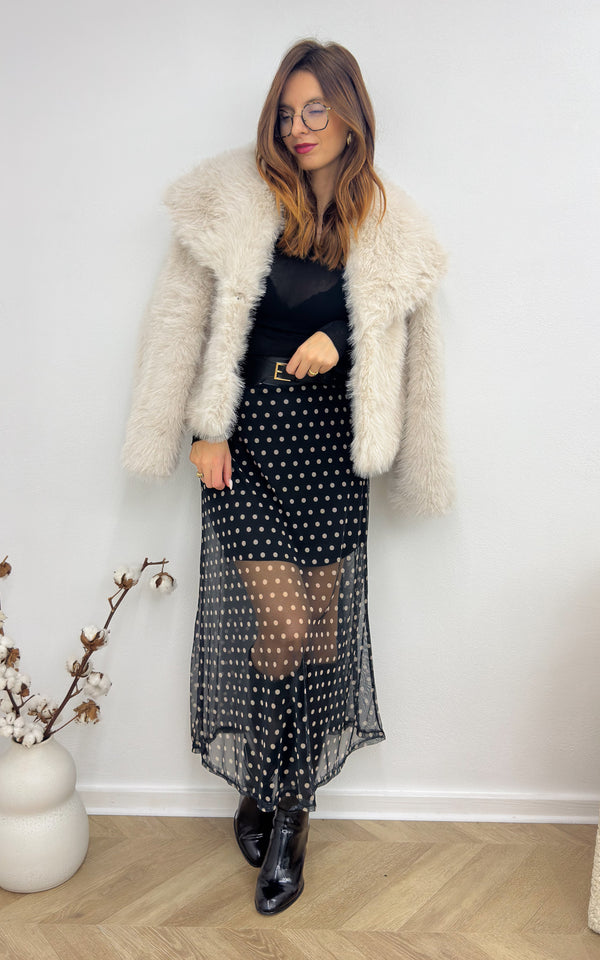 Veste fausse fourrure EDDA - beige