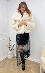 Veste fausse fourrure EDDA - beige