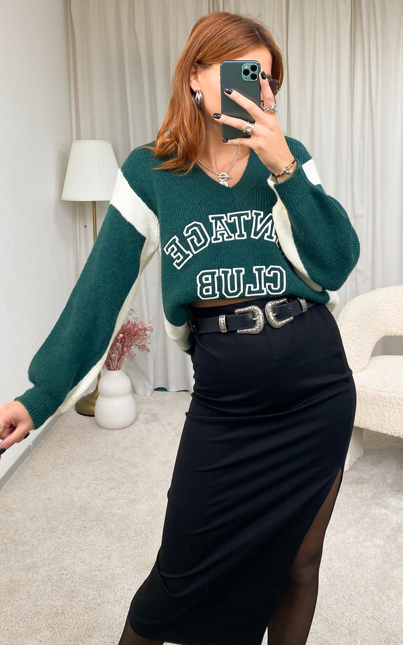 Pull vert sapin NATHEO