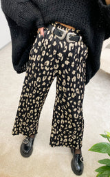 Pantalon plissé léopard YORIS
