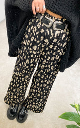 Pantalon plissé léopard YORIS