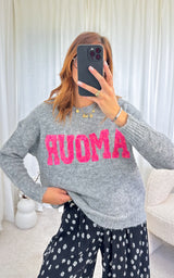 Pull gris amour ANISSA