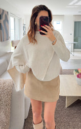 Pull cape MILLIE - beige