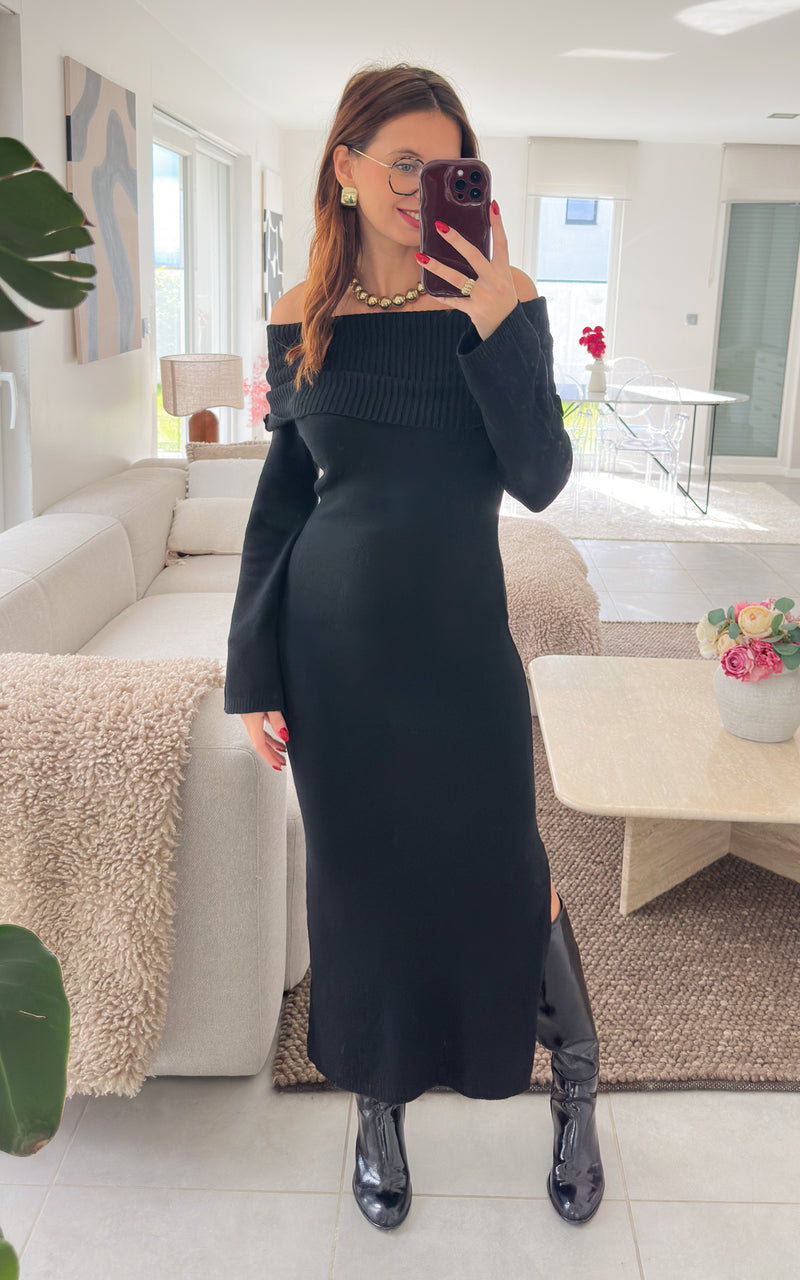Robe pull CLEANIE - noir
