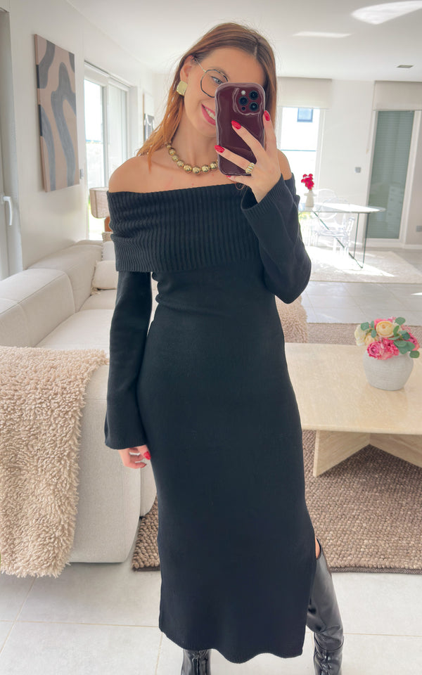 Robe pull CLEANIE - noir