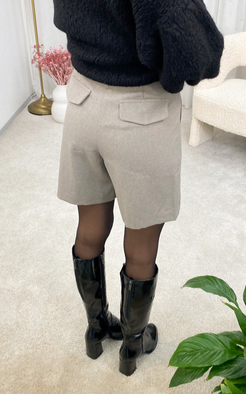 Short taille haute gris ANTONIO