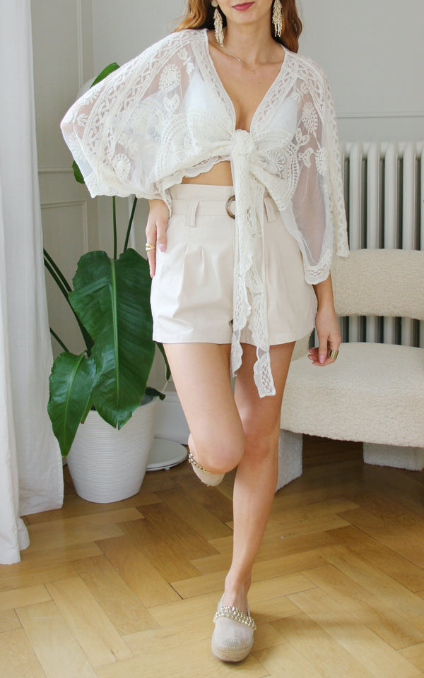 Gilet cache-coeur dentelle "Ronnie"