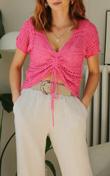 Top crochet rose "Felix"