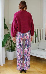 Pantalon fluide à motifs "Aina"